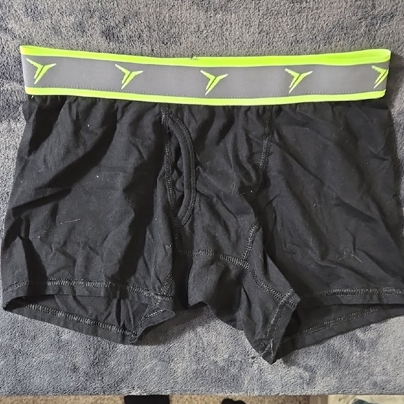 Old Navy Black Boxer Briefs with Gray and Neon Green Waistband - Picture 1 of 3